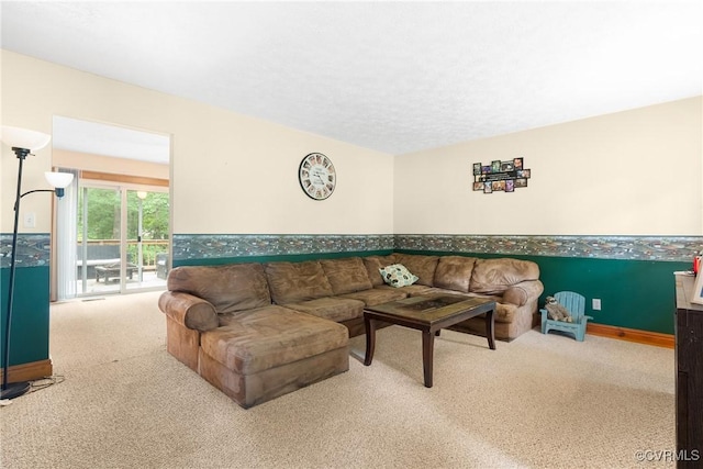 17 Brougham Rd, Fluvanna, VA 22963 - living area with carpet floors and wainscoting