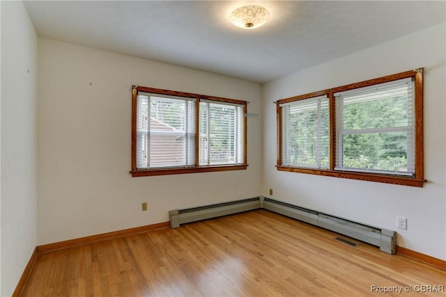 449 Martha Lee Dr, New Market, VA 23666 - unfurnished room featuring light wood-style floors, baseboards, and baseboard heating