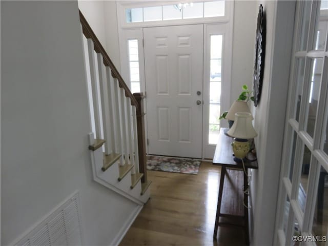 7617 Royal Crown Ct, Mechanicsville, VA 23116 - entryway with stairs and wood finished floors