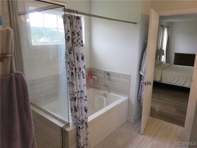 7617 Royal Crown Ct, Mechanicsville, VA 23116 - full bath featuring a bath, connected bathroom, and a shower with shower curtain