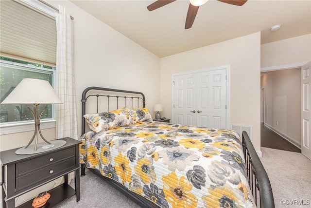 17231 Ivory Bill Ln, Chesterfield, VA 23838 - bedroom featuring carpet floors, a ceiling fan, and a closet