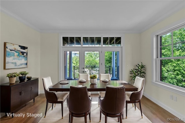 4250 Granby St Unit 105, Norfolk, VA 23504 - dining area with plenty of natural light, wood finished floors, ornamental molding, and baseboards