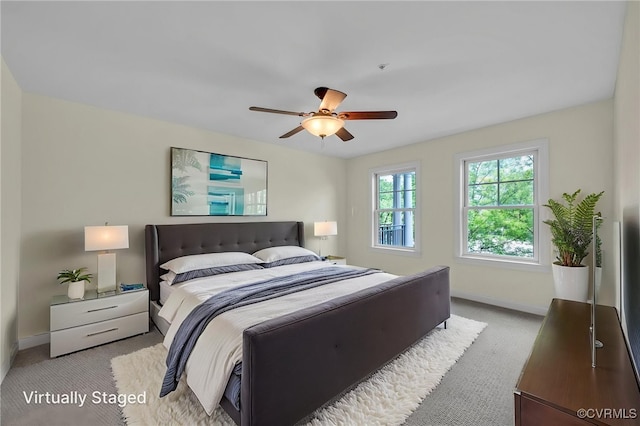 4250 Granby St Unit 105, Norfolk, VA 23504 - bedroom featuring light colored carpet, baseboards, and a ceiling fan