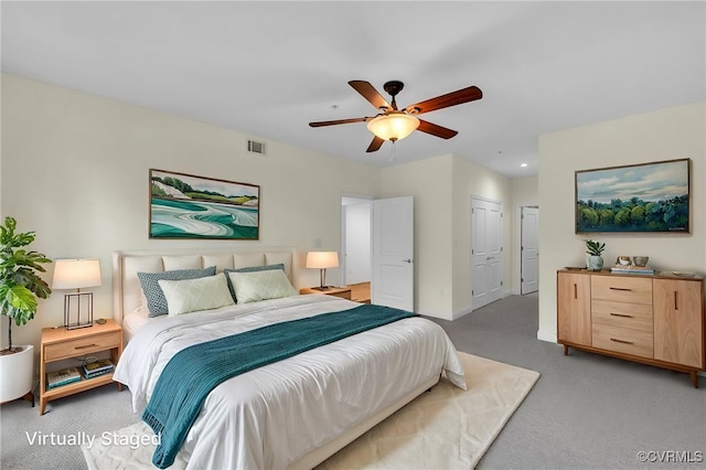 4250 Granby St Unit 105, Norfolk, VA 23504 - bedroom featuring light colored carpet, baseboards, and a ceiling fan