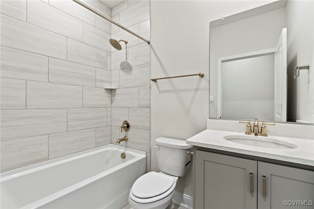 16831 Barmer Rd, Chesterfield, VA 23838 - full bathroom featuring shower / bathtub combination, vanity, and toilet