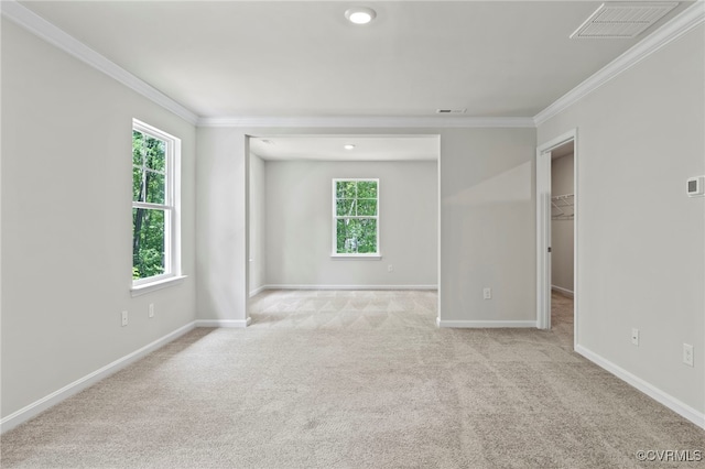 16831 Barmer Rd, Chesterfield, VA 23838 - carpeted empty room featuring ornamental molding, healthy amount of natural light, and baseboards