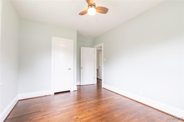 2214 Parkside Ave, Henrico, VA 23228 - unfurnished room featuring wood finished floors, baseboards, and ceiling fan