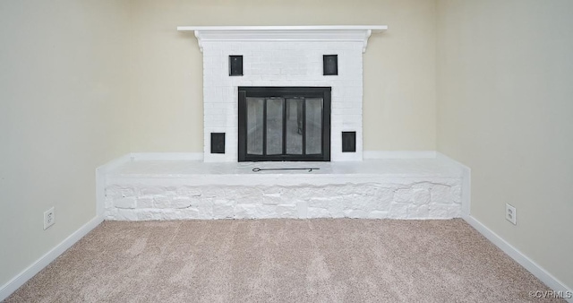10486 Malboro Rd, Hanover, VA 23116 - detailed view of carpet floors, a fireplace, and baseboards