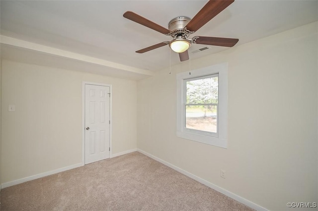 10486 Malboro Rd, Hanover, VA 23116 - spare room with carpet floors, baseboards, and a ceiling fan