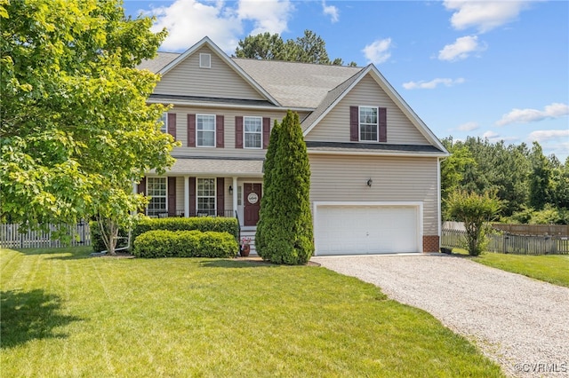 14300 Wallingham Loop, Midlothian, VA 23114 - traditional-style house featuring gravel driveway, a garage, covered porch, and roof with shingles