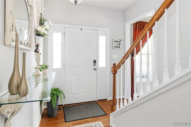 14300 Wallingham Loop, Midlothian, VA 23114 - foyer with plenty of natural light, wood finished floors, and stairway