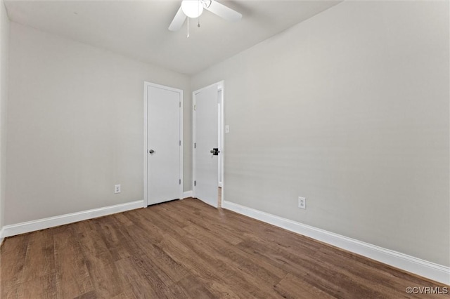 425 S 20th Ave, Hopewell, VA 23860 - unfurnished room with a ceiling fan, wood finished floors, and baseboards