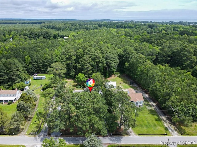 290 Circle Dr, Port Haywood, VA 23138 - aerial view of property and surrounding area with a heavily wooded area