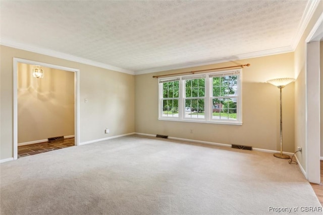 1 Beacon Cir, Hampton, VA 23664 - spare room featuring ornamental molding, carpet floors, and baseboards
