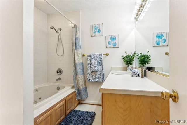 1 Beacon Cir, Hampton, VA 23664 - bathroom with vanity and a combined bath / shower with jetted tub
