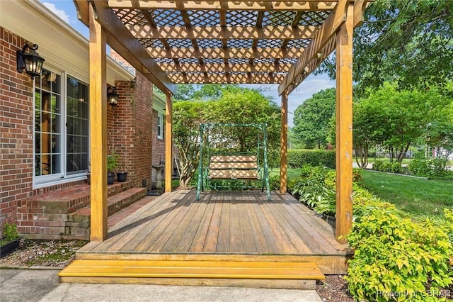 1 Beacon Cir, Hampton, VA 23664 - wooden deck with a pergola
