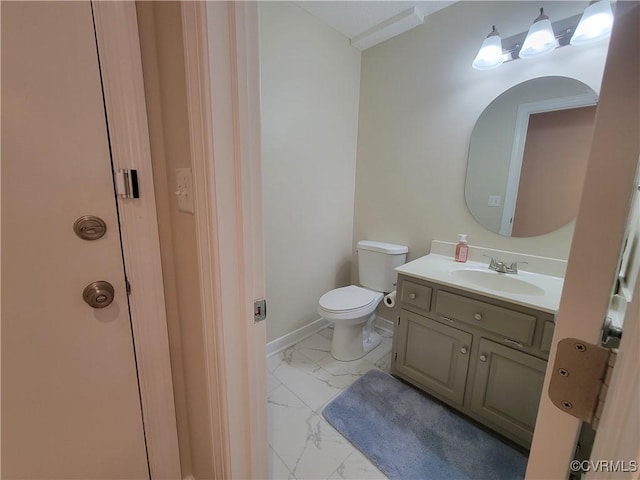 113 Comstock Dr, Colonial Heights, VA 23834 - bathroom featuring marble finish flooring, toilet, and vanity