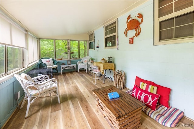 198 Trices Lake Rd, Columbia, VA 23038 - sunroom with wood finished floors