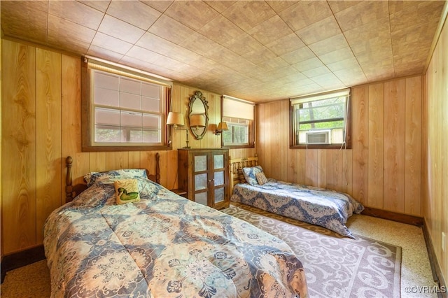 198 Trices Lake Rd, Columbia, VA 23038 - bedroom with wood walls and cooling unit