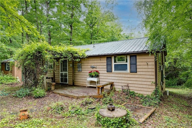 198 Trices Lake Rd, Columbia, VA 23038 - view of front of house featuring metal roof and a deck