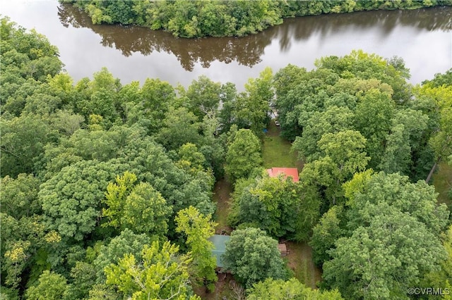 198 Trices Lake Rd, Columbia, VA 23038 - drone / aerial view of a nearby body of water and a heavily wooded area