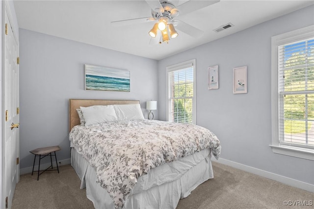 14469 St Andrews Ln, Ashland, VA 23005 - bedroom with baseboards, carpet, and a ceiling fan