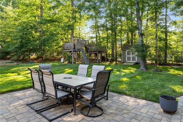 14469 St Andrews Ln, Ashland, VA 23005 - view of patio / terrace featuring outdoor dining space
