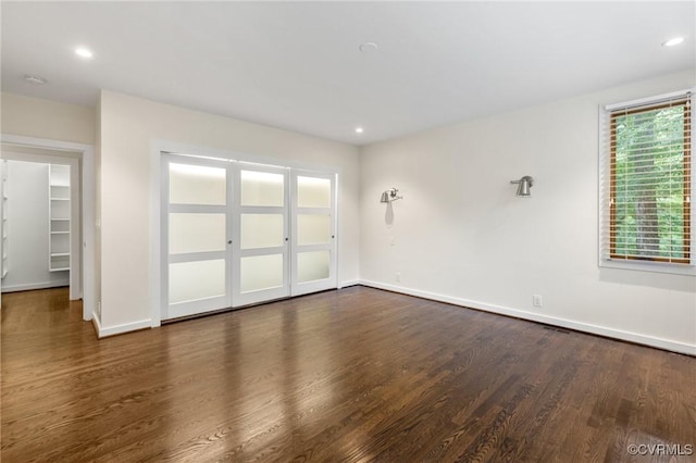 322 Charmian Rd, Richmond, VA 23226 - unfurnished room with wood finished floors, baseboards, recessed lighting, and a smoke detector