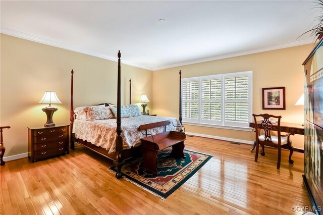 561 Hill Grove Rd, Manakin Sabot, VA 23103 - bedroom featuring light wood finished floors, ornamental molding, and baseboards
