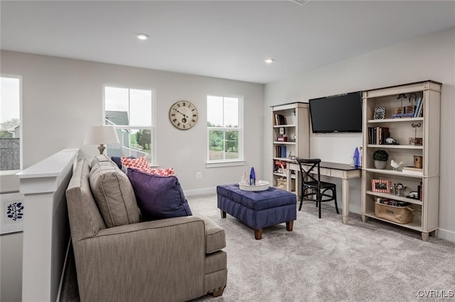6 Abercrombie Dr, Chesterfield, VA 23838 - carpeted living area with baseboards and recessed lighting