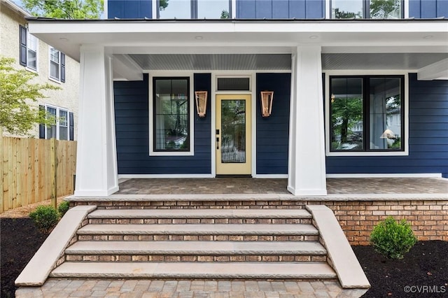 109 Libbie Ave, Richmond, VA 23226 - doorway to property featuring covered porch