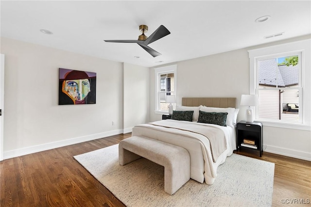 109 Libbie Ave, Richmond, VA 23226 - bedroom with wood finished floors, baseboards, and ceiling fan