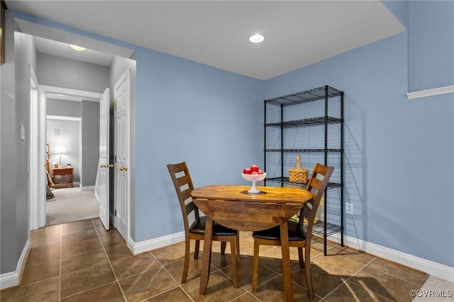9085 Winter Spring Dr, Mechanicsville, VA 23116 - dining room with baseboards and dark tile patterned floors