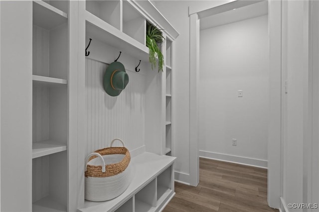 9074 Winter Spring Dr, Mechanicsville, VA 23116 - mudroom with dark wood finished floors and baseboards
