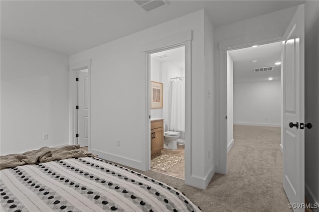 9074 Winter Spring Dr, Mechanicsville, VA 23116 - unfurnished bedroom featuring light carpet, baseboards, and ensuite bathroom
