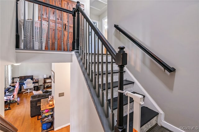 3218 Rimswell Ct, Midlothian, VA 23112 - staircase featuring wood finished floors