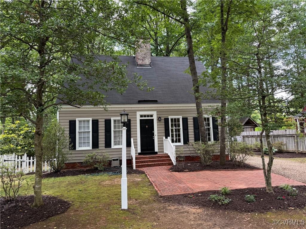 1816 Sealing Wax Way N, Chesterfield, VA 23235 - cape cod-style house with a chimney, entry steps, and a shingled roof