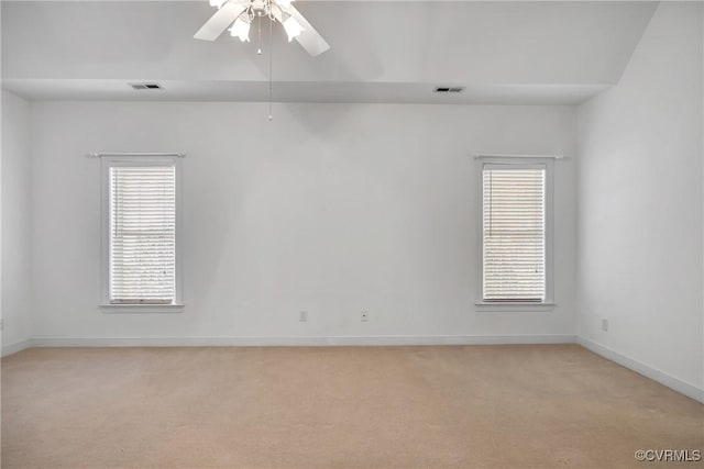 4905 Old Millrace Pl, Glen Allen, VA 23059 - empty room with light colored carpet, plenty of natural light, ceiling fan, and baseboards