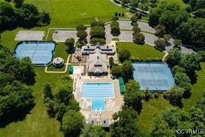 4029 Huntsteed Way, Henrico, VA 23233 - drone / aerial view of a pool