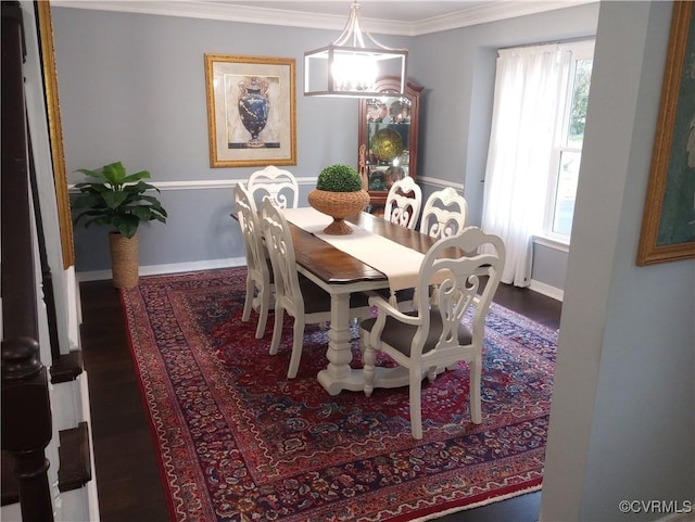 1412 Pritchard Ter, Chesterfield, VA 23235 - dining area featuring crown molding, wood finished floors, and baseboards