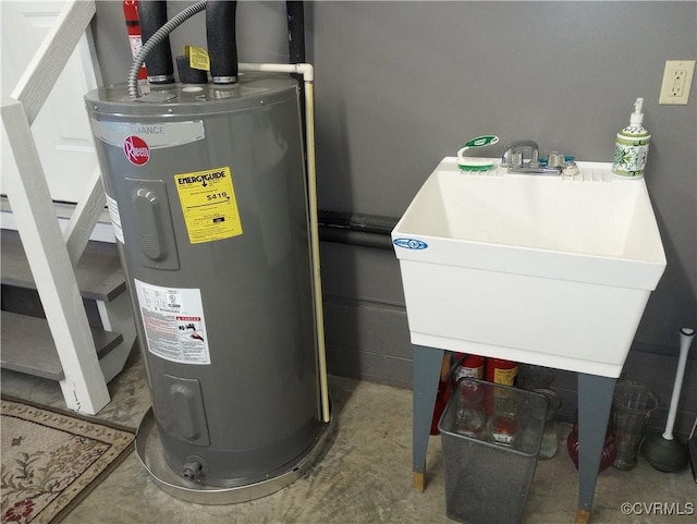 1412 Pritchard Ter, Chesterfield, VA 23235 - utilities featuring water heater and a sink