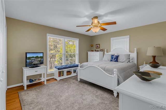 431 Ships Row, Montross, VA 22520 - bedroom featuring a ceiling fan and light wood-style flooring