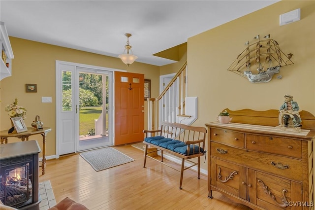 431 Ships Row, Montross, VA 22520 - entryway with light wood-type flooring and stairway