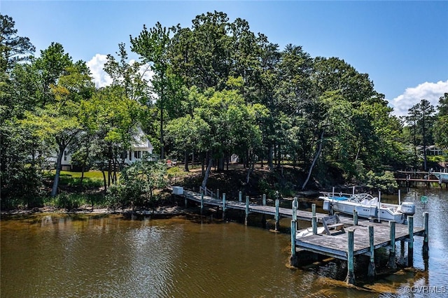 431 Ships Row, Montross, VA 22520 - dock with a water view and view of wooded area