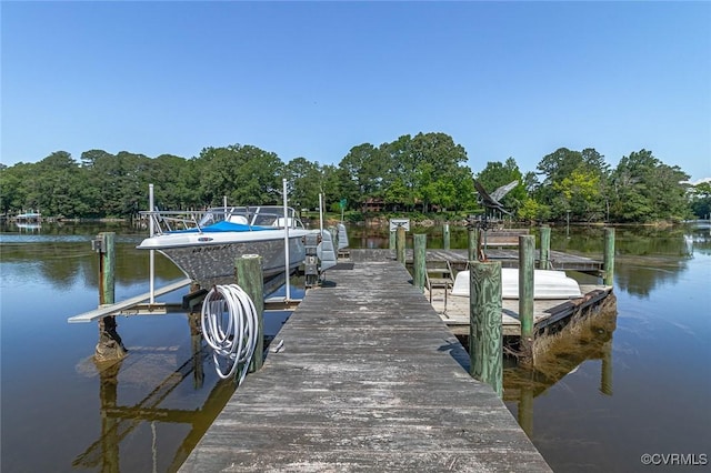 431 Ships Row, Montross, VA 22520 - dock with a water view and boat lift