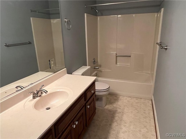 8172 Dunfee Ln, Mechanicsville, VA 23111 - bathroom featuring vanity, toilet, and washtub / shower combination