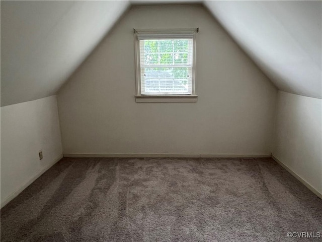 8172 Dunfee Ln, Mechanicsville, VA 23111 - additional living space with carpet flooring, lofted ceiling, and baseboards