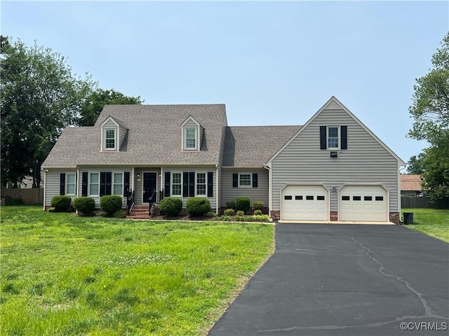 8172 Dunfee Ln, Mechanicsville, VA 23111 - cape cod house with driveway, a front lawn, and roof with shingles