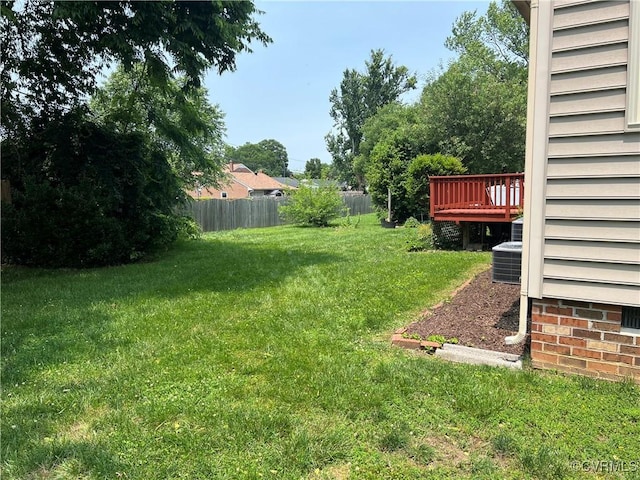 8172 Dunfee Ln, Mechanicsville, VA 23111 - view of yard featuring a wooden deck