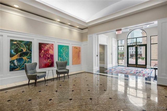 1101 Haxall Pt Unit U1001, Richmond, VA 23219 - common area with a decorative wall and recessed lighting